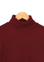 بلوز کبریتی یقه اسکی آستین فینگری - تصویر 4