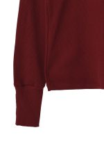 بلوز کبریتی یقه اسکی آستین فینگری - تصویر 5