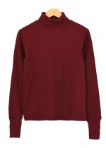 بلوز کبریتی یقه اسکی آستین فینگری